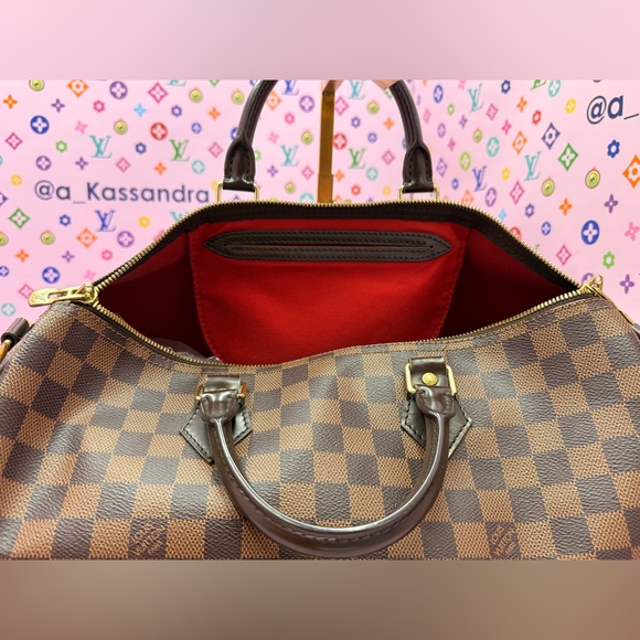 Authentic Louis Vuitton Damier Ebene Speedy 35 Bandouliere - Picture 8 of 13